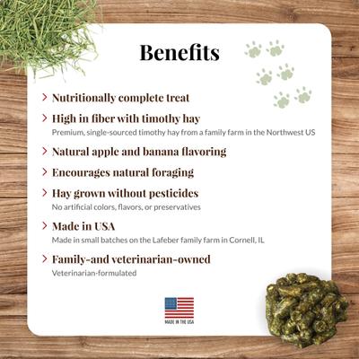 Show full view: Lafeber Hey!Berries Apple & Banana Guinea Pig Treats, 5-oz bag slide 4 of 10