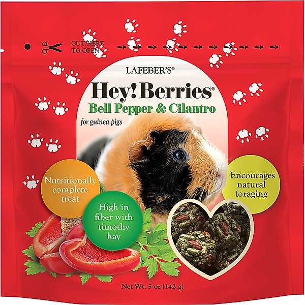 Show full view: Lafeber Hey!Berries Bell Pepper & Cilantro Guinea Pig Treats, 5-oz bag slide 1 of 10