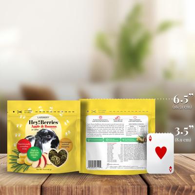 Show full view: Lafeber Hey!Berries Apple & Banana Flavored Rabbit Treats, 5-oz bag slide 6 of 10