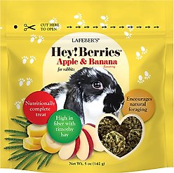 Lafeber Hey!Berries Apple & Banana Rabbit Treats, 5-oz bag