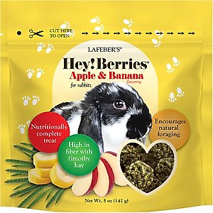 Lafeber Hey!Berries Apple & Banana Rabbit Treats, 5-oz bag
