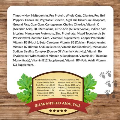 Show full view: Lafeber Hey!Berries Bell Pepper & Cilantro Rabbit Treats, 5-oz bag slide 7 of 10