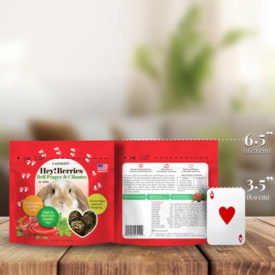 Show full view: Lafeber Hey!Berries Bell Pepper & Cilantro Rabbit Treats, 5-oz bag slide 6 of 10