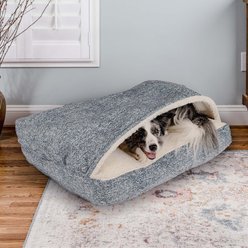 Snoozer Pet Products Premium Microsuede Cozy Cave Rectangle Dog Bed, Palmer Indigo, X-Large
