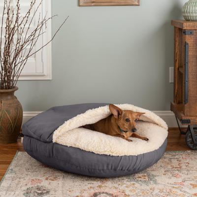 Show full view: Snoozer Pet Products Round Cozy Cave Dog Bed, Heather Gray, X-Large slide 2 of 5