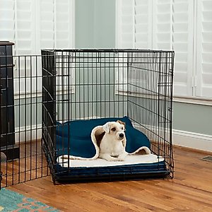 Snoozer Pet Products Forgiveness Cozy Cave Covered Dog & Cat Bed, Sapphire, Medium