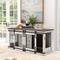Show in main carousel: PXZEE Wooden TV Cabinet Furniture Style Dog Crate, White slide 1 of 7
