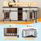 Show in main carousel: PXZEE Wooden 84-in Furniture Style Dog Crate, White slide 7 of 9