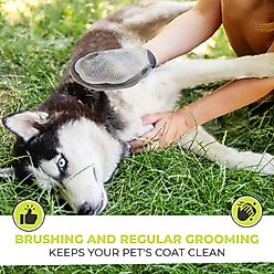 Precious Tails Dog & Cat Hair Remover Grooming Glove, Gray Gray slide 2 of 9