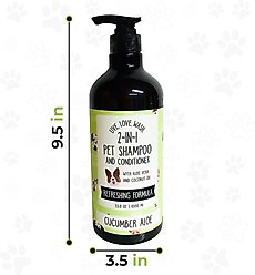Precious Tails Live. Love. Wash. 2-in-1 Dog & Cat Shampoo & Conditioner, Cucumber Aloe Scented, 1000-mL bottle slide 2 of 6
