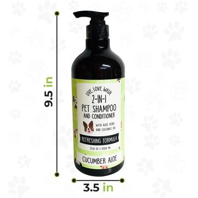 Show full view: Precious Tails Live. Love. Wash. 2-in-1 Dog & Cat Shampoo & Conditioner, Cucumber Aloe Scented, 1000-mL bottle slide 4 of 6