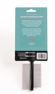 Show full view: Precious Tails Double Sided Metal Pin Dog & Cat Comb, Gray White slide 7 of 10