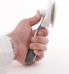 Precious Tails Retractable Dog & Cat Slicker Brush, Gray White slide 2 of 9