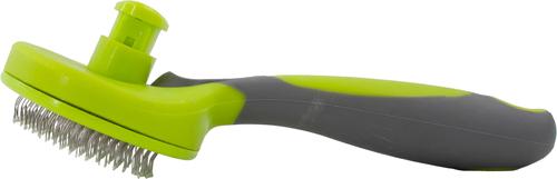 Show full view: Precious Tails Retractable Dog & Cat Slicker Brush, Gray Lime slide 4 of 9