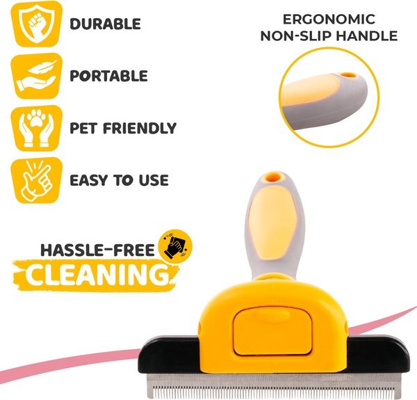 Precious Tails Dematting Undercoat Rake Dog & Cat Deshedding Tool