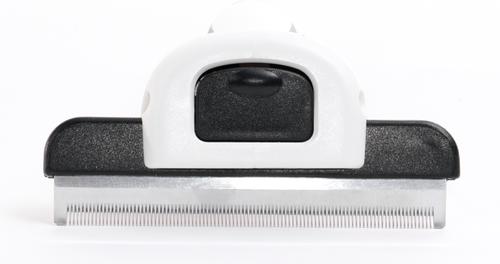 Show full view: Precious Tails Dematting Undercoat Rake Dog & Cat Deshedding Tool, Gray White slide 3 of 10