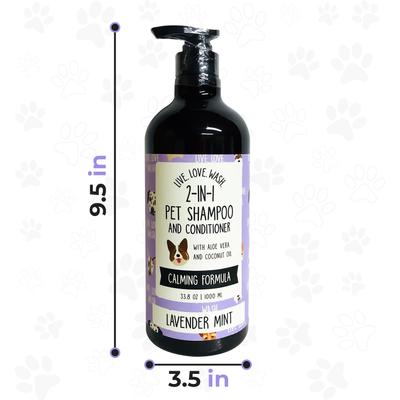 Show full view: Precious Tails Live. Love. Wash. 2-in-1 Dog & Cat Shampoo & Conditioner, Lavender Mint Scented, 1000-mL bottle slide 4 of 6