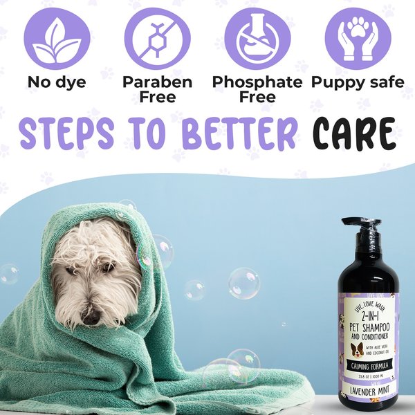 Precious Tails Live. Love. Wash. 2-in-1 Dog & Cat Shampoo & Conditioner, Unscented