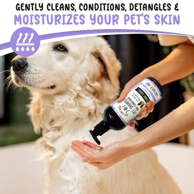 Show full view: Precious Tails Live. Love. Wash. 2-in-1 Dog & Cat Shampoo & Conditioner, Lavender Mint Scented, 1000-mL bottle slide 5 of 6