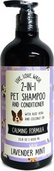 Precious Tails Live. Love. Wash. 2-in-1 Dog & Cat Shampoo & Conditioner, Lavender Mint Scented, 1000-mL bottle