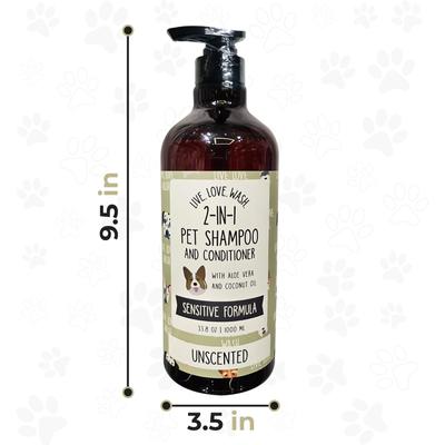 Show full view: Precious Tails Live. Love. Wash. 2-in-1 Dog & Cat Shampoo & Conditioner, Unscented, 1000-mL bottle slide 5 of 7