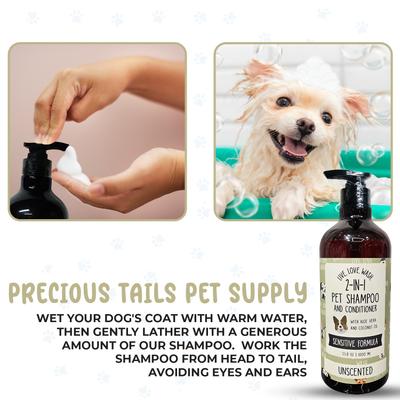 Show full view: Precious Tails Live. Love. Wash. 2-in-1 Dog & Cat Shampoo & Conditioner, Unscented, 1000-mL bottle slide 3 of 7