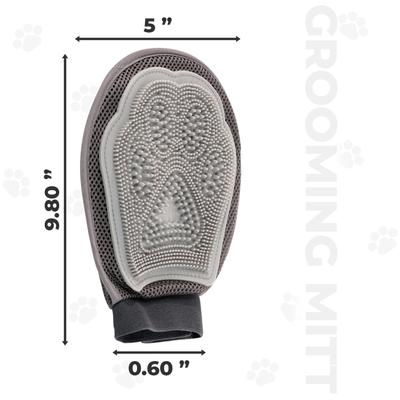 Show full view: Precious Tails Dog & Cat Hair Remover Grooming Glove, Gray Gray slide 5 of 9
