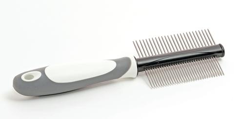 Show full view: Precious Tails Double Sided Metal Pin Dog & Cat Comb, Gray White slide 4 of 10