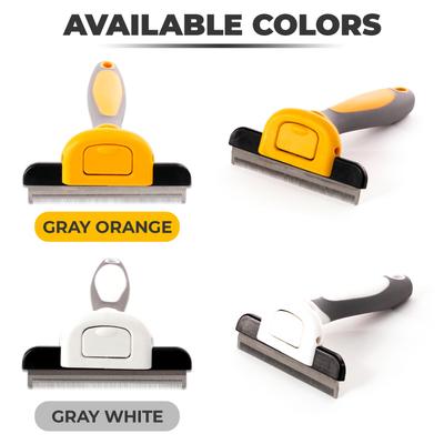 Show full view: Precious Tails Dematting Undercoat Rake Dog & Cat Deshedding Tool, Gray White slide 9 of 10