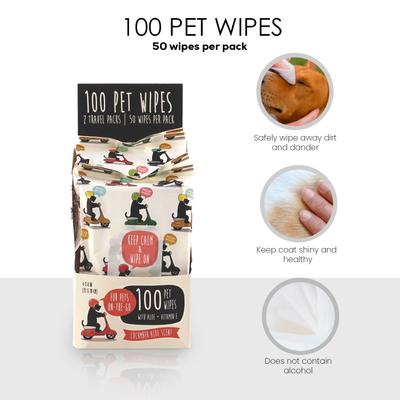 Show full view: Precious Tails On-the-Go Dog Grooming Wipes, Cucumber Aloe Scented, 50 count, 2 pack slide 5 of 6