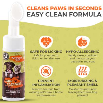 Show full view: Precious Tails Waterless Foaming Dog Paw Cleaner with Silicone Brush slide 6 of 9