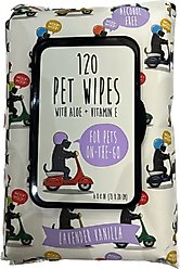 Precious Tails On-the-Go Dog Grooming Wipes, Lavender Vanilla Scented, 120 count
