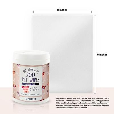 Show full view: Precious Tails Live. Love. Wash. Dog Grooming Wipes, Unscented, 200 count slide 3 of 6