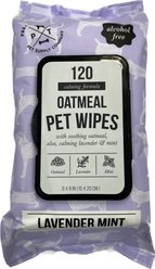 Precious Tails Aloe, Coconut Oil & Vitamin E Dog Grooming Wipes, Lavender Mint Scented, 120 count