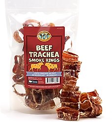 Pack Approved Beef Trachea Smoke Ring Dog Chews, 10-oz pack