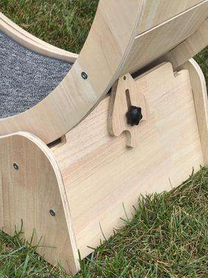 Show full view: One for Pets Real Oak Treadmill Cat Exercise Wheel Toy, Brown, Small slide 5 of 5