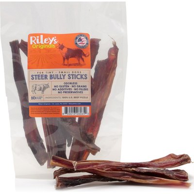 Riley's Riley's Steer 4 to 6-in Bully Sticks Dog Chews, 10 count