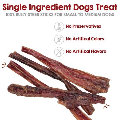 Show full view: Riley's Steer 5 to 6-in Bully Sticks Dog Chews, 12 count slide 3 of 8