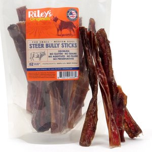 Riley's Steer 5 to 6-in Bully Sticks Dog Chews, 12 count