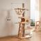 Show in main carousel: KZLAA 62-in Solid Wood Cat Tree with Toys, Sandal Wood slide 7 of 8