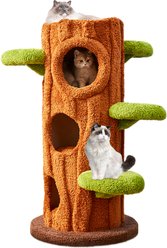 KZLAA Elizha 49-in Solid Wood Modern Cat Tree & Condo, Green slide 1 of 5