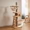 Show in main carousel: KZLAA 62-in Solid Wood Cat Tree with Toys, Sandal Wood slide 2 of 8