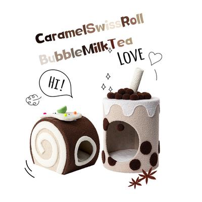 Show full view: Happy & Polly Boba Tea Cup Orthopedic Removable Cushion Cat Bed slide 8 of 12