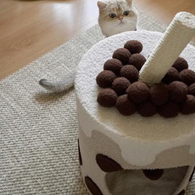 Show full view: Happy & Polly Boba Tea Cup Orthopedic Removable Cushion Cat Bed slide 7 of 12