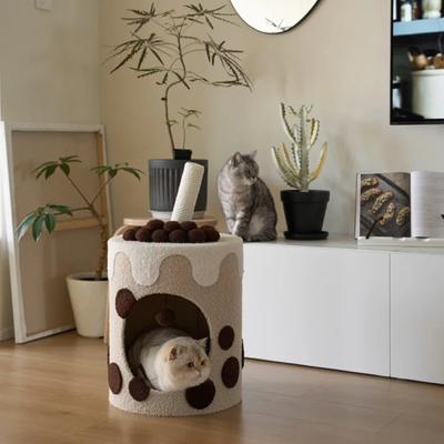 Show full view: Happy & Polly Boba Tea Cup Orthopedic Removable Cushion Cat Bed slide 3 of 12