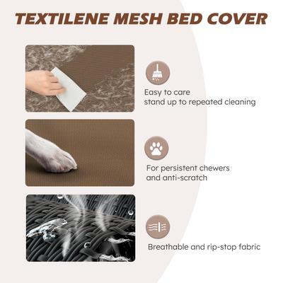 Show full view: Heeyoo Elevated Cooling Dog Bed, Brown, XX-Large slide 4 of 9