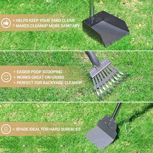 Heeyoo Stainless Steel Spade Poop Scooper Set, Stainless Steel