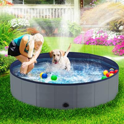 Show full view: Niubya Collapsible Dog Swimming Pool, Grey, 72 x 12-in slide 6 of 9