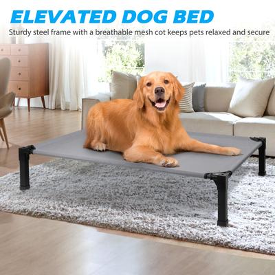 Show full view: Heeyoo Elevated Cooling Dog Bed, Grey, X-Large slide 5 of 10