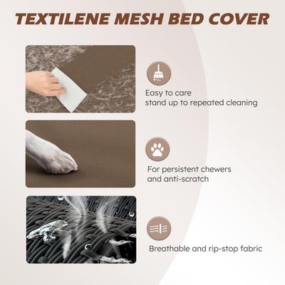 Show full view: Heeyoo Elevated Cooling Dog Bed, Brown, X-Large slide 4 of 11